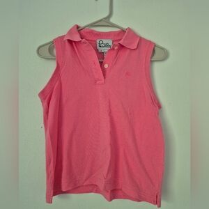 Lilly Pulitzer Vintage Pink Sleeveless Polo Top